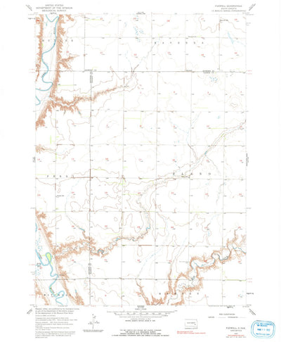 United States Geological Survey Farwell, SD (1957, 24000-Scale) digital map