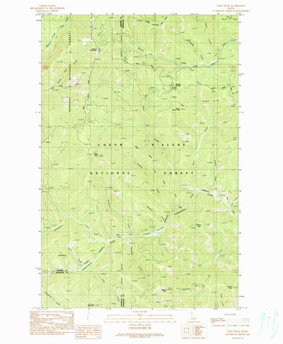 United States Geological Survey Faset Peak, ID (1990, 24000-Scale) digital map