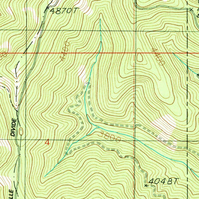 United States Geological Survey Faset Peak, ID (1990, 24000-Scale) digital map