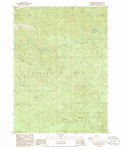 United States Geological Survey Father Mountain, OR (1986, 24000-Scale) digital map