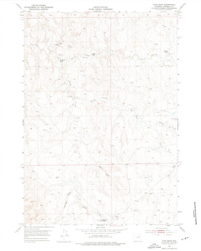 United States Geological Survey Fats Draw, WY (1953, 24000-Scale) digital map