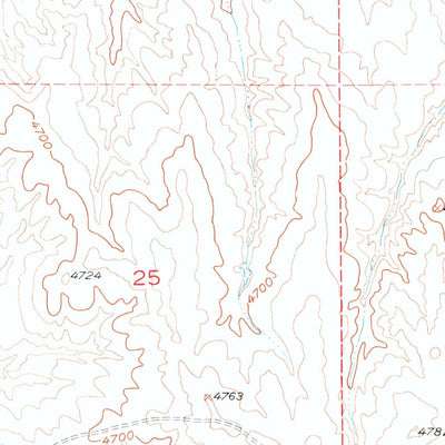 United States Geological Survey Fats Draw, WY (1953, 24000-Scale) digital map