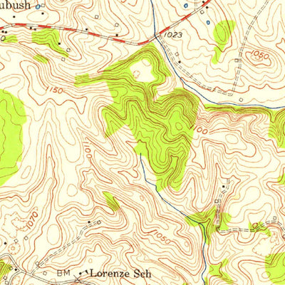 United States Geological Survey Faubush, KY (1954, 24000-Scale) digital map