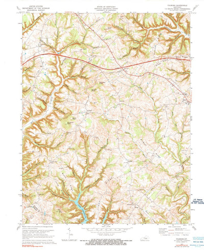 United States Geological Survey Faubush, KY (1973, 24000-Scale) digital map