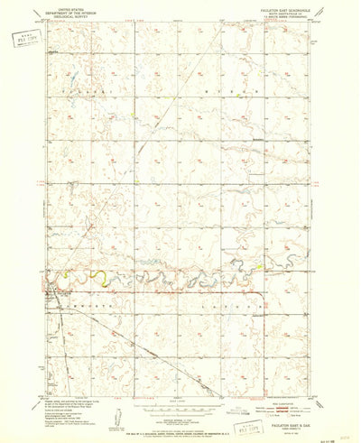 United States Geological Survey Faulkton East, SD (1952, 24000-Scale) digital map
