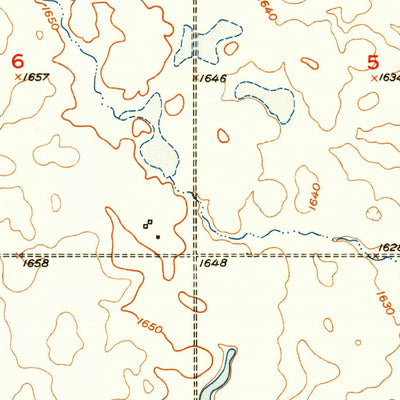 United States Geological Survey Faulkton West, SD (1952, 24000-Scale) digital map
