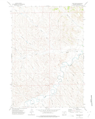 United States Geological Survey Fawn Draw, WY (1971, 24000-Scale) digital map