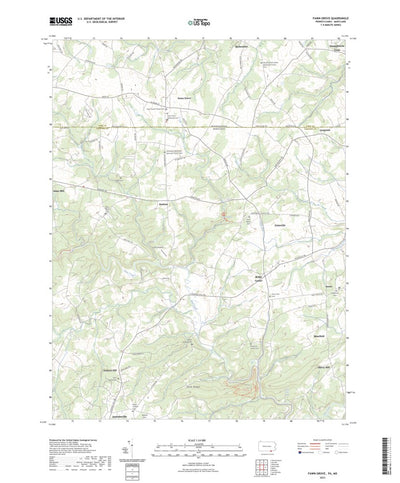 United States Geological Survey Fawn Grove, PA (2023, 24000-Scale) digital map