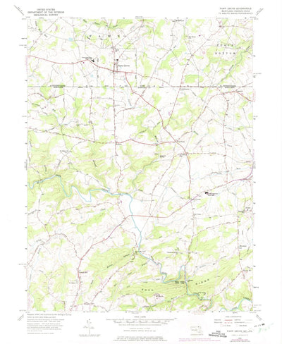 United States Geological Survey Fawn Grove, PA-MD (1956, 24000-Scale) digital map