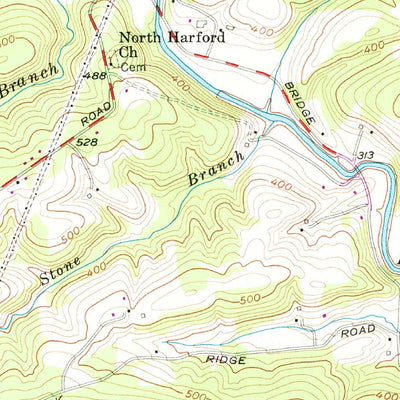 United States Geological Survey Fawn Grove, PA-MD (1956, 24000-Scale) digital map