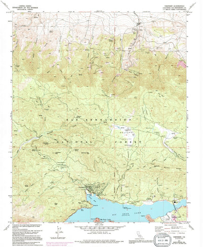 United States Geological Survey Fawnskin, CA (1971, 24000-Scale) digital map