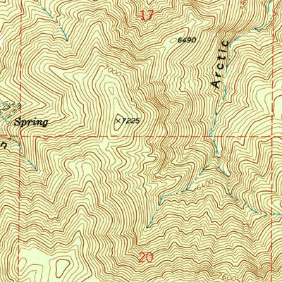 United States Geological Survey Fawnskin, CA (1971, 24000-Scale) digital map