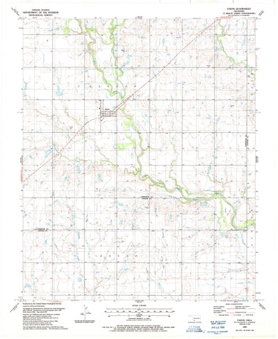 United States Geological Survey Faxon, OK (1987, 24000-Scale) digital map