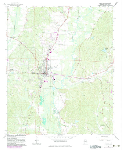 United States Geological Survey Fayette, AL (1967, 24000-Scale) digital map