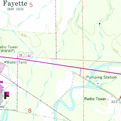 United States Geological Survey Fayette, AL (1967, 24000-Scale) digital map