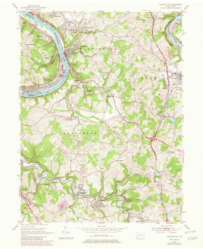 United States Geological Survey Fayette City, PA (1954, 24000-Scale) digital map