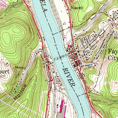 United States Geological Survey Fayette City, PA (1954, 24000-Scale) digital map