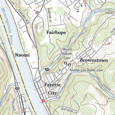 United States Geological Survey Fayette City, PA (2023, 24000-Scale) digital map