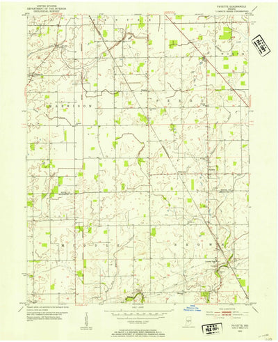 United States Geological Survey Fayette, IN (1953, 24000-Scale) digital map