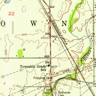 United States Geological Survey Fayette, IN (1953, 24000-Scale) digital map