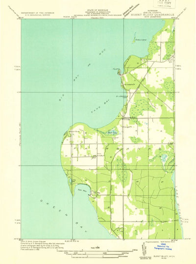 United States Geological Survey Fayette, MI (1932, 31680-Scale) digital map