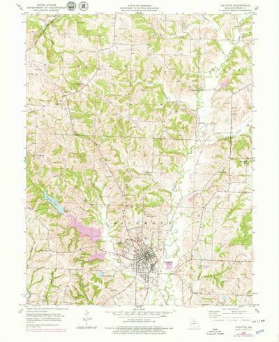 United States Geological Survey Fayette, MO (1953, 24000-Scale) digital map