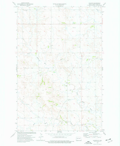 United States Geological Survey Fayette, ND (1974, 24000-Scale) digital map