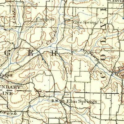 United States Geological Survey Fayetteville, AR-MO (1899, 125000-Scale) digital map