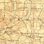 United States Geological Survey Fayetteville, AR-MO (1901, 125000-Scale) digital map