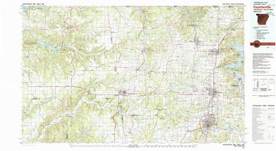 United States Geological Survey Fayetteville, AR-OK-MO (1979, 100000-Scale) digital map