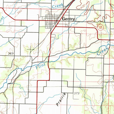 United States Geological Survey Fayetteville, AR-OK-MO (1979, 100000-Scale) digital map