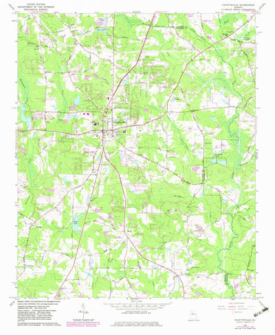 United States Geological Survey Fayetteville, GA (1965, 24000-Scale) digital map
