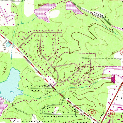 United States Geological Survey Fayetteville, GA (1965, 24000-Scale) digital map