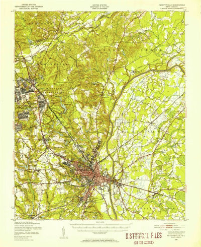 United States Geological Survey Fayetteville, NC (1948, 62500-Scale) digital map