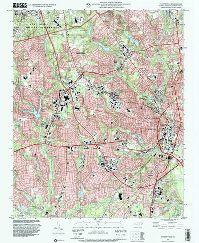 United States Geological Survey Fayetteville, NC (1997, 24000-Scale) digital map