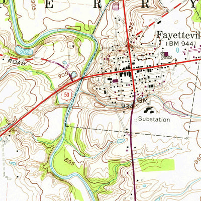 United States Geological Survey Fayetteville, OH (1960, 24000-Scale) digital map