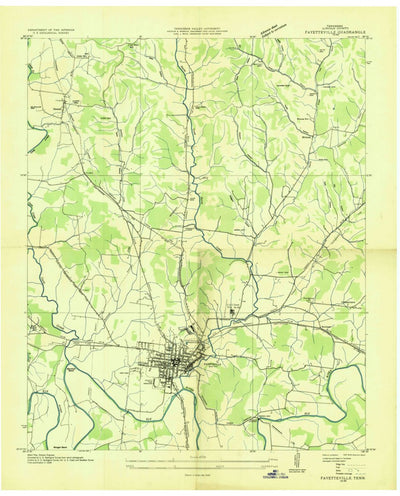 United States Geological Survey Fayetteville, TN (1936, 24000-Scale) digital map