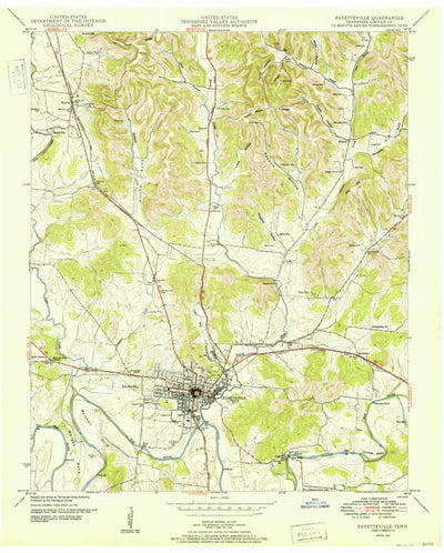 United States Geological Survey Fayetteville, TN (1951, 24000-Scale) digital map