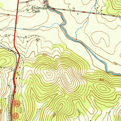 United States Geological Survey Fayetteville, TN (1951, 24000-Scale) digital map