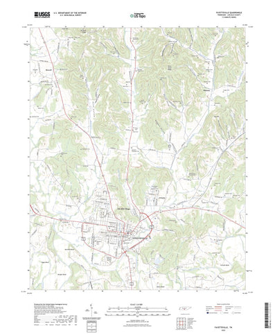 United States Geological Survey Fayetteville, TN (2022, 24000-Scale) digital map