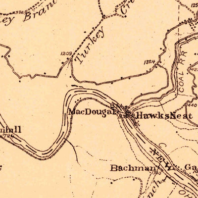United States Geological Survey Fayetteville, WV (1908, 48000-Scale) digital map