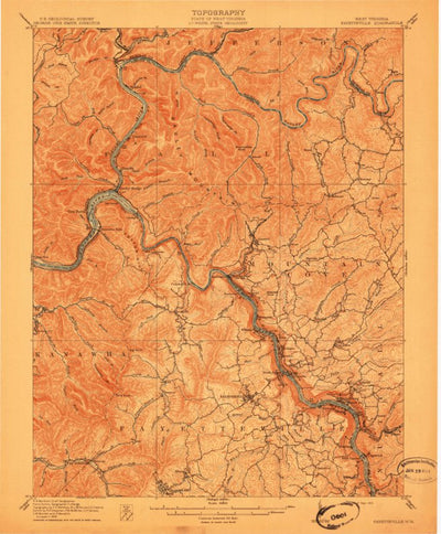 United States Geological Survey Fayetteville, WV (1910, 62500-Scale) digital map