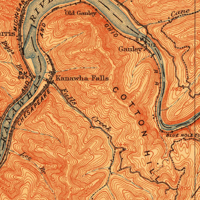 United States Geological Survey Fayetteville, WV (1910, 62500-Scale) digital map