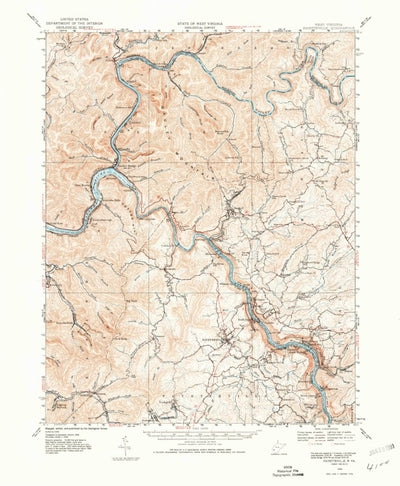 United States Geological Survey Fayetteville, WV (1928, 62500-Scale) digital map