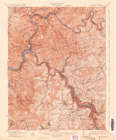 United States Geological Survey Fayetteville, WV (1931, 62500-Scale) digital map