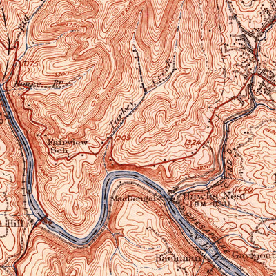 United States Geological Survey Fayetteville, WV (1931, 62500-Scale) digital map