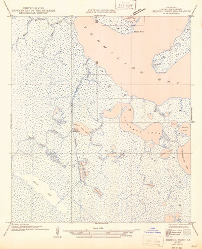 United States Geological Survey Fearman Lake, LA (1946, 31680-Scale) digital map
