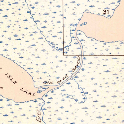 United States Geological Survey Fearman Lake, LA (1946, 31680-Scale) digital map