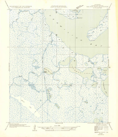 United States Geological Survey Fearman Lake, LA (1954, 31680-Scale) digital map