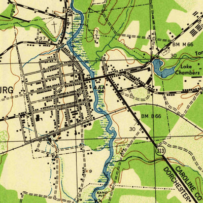 United States Geological Survey Federalsburg, MD (1944, 31680-Scale) digital map